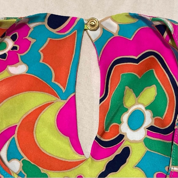 Alice & Trixie 100% Silk Half Sleeve Shift Mini Dress | Pucci-Esque Print - Picture 9 of 13